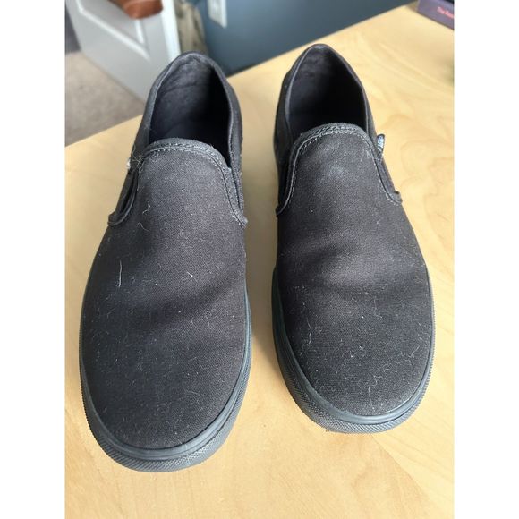 VANS Off The Wall Classic Slip On 500714 Black Canvas Shoes Size 8.5 - Picture 2 of 4